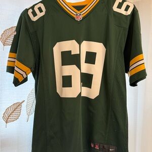 NFL Green Mesh On-Field Football Jersey Tag with White Logos